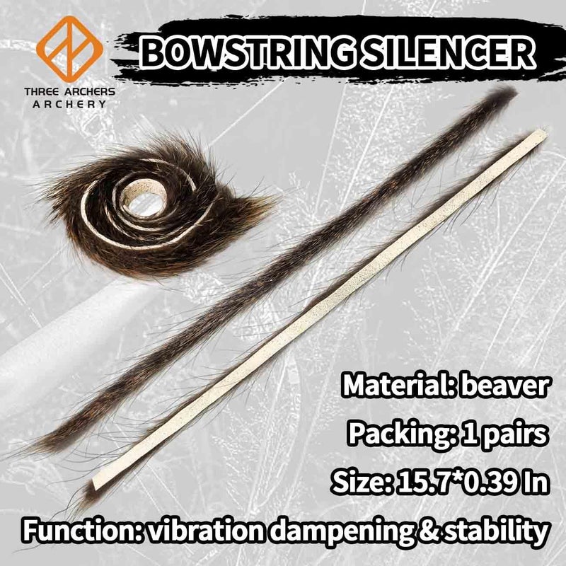 THREE ARCHERS 1pairs Bowstring Silencer Archery String Vibration Dampener Shock Absorption for Recurve Bow & Longbow - Image 2